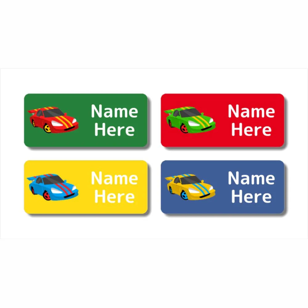 Automotive Racing Label Racing Car Rectangle Name Label – Dinkleboo AU