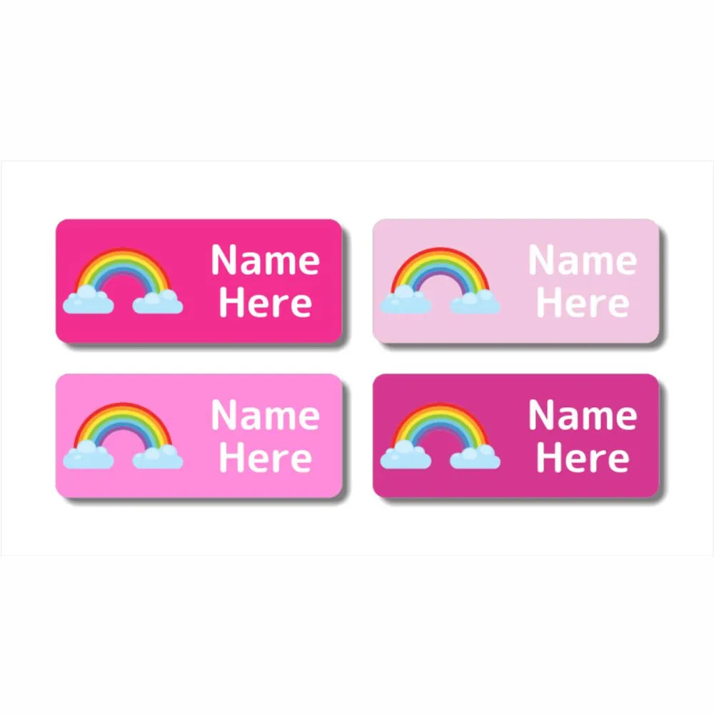 Rainbow Rectangle Name Label – Dinkleboo AU