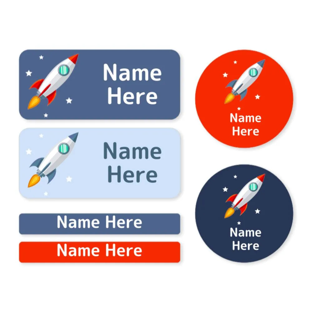 Rocket Mixed Name Label Pack – Dinkleboo AU